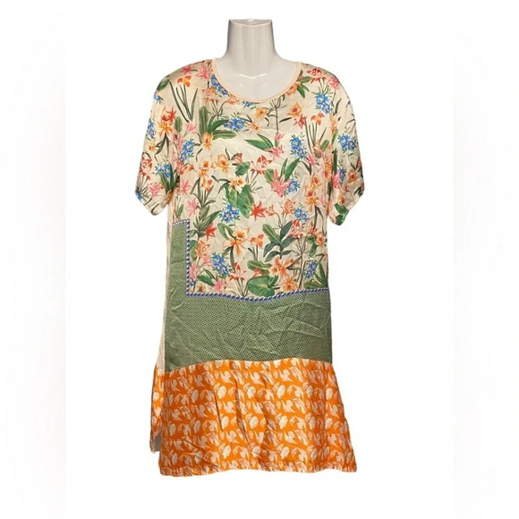 Zara Mixed Print Loose Dress - Picture 1 of 10